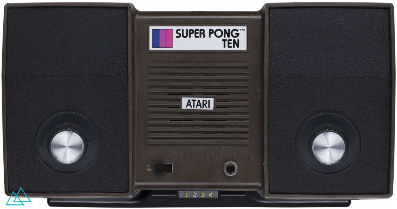 Top view dedicated video game console Atari C-180 Super Pong Ten