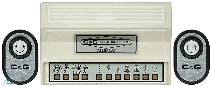Top view dedicated video game console C & G Electronic T.V.G Teleplay
