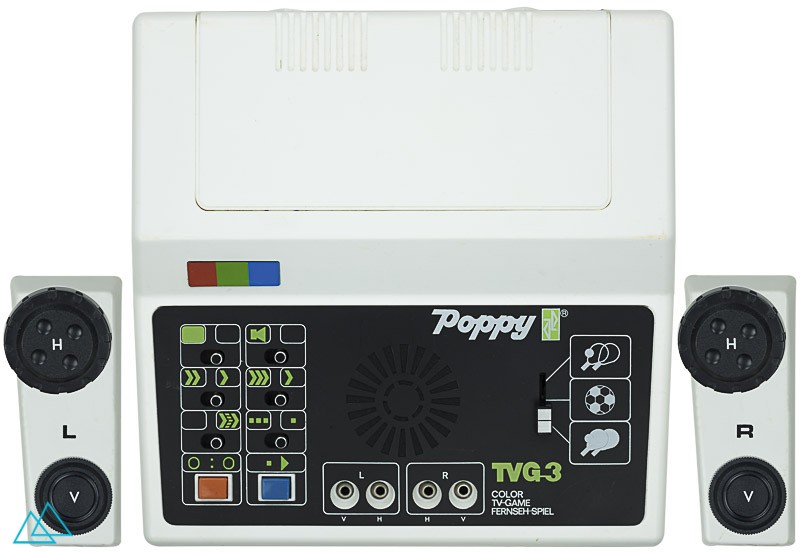 Top view dedicated video game console Poppy TVG-3
